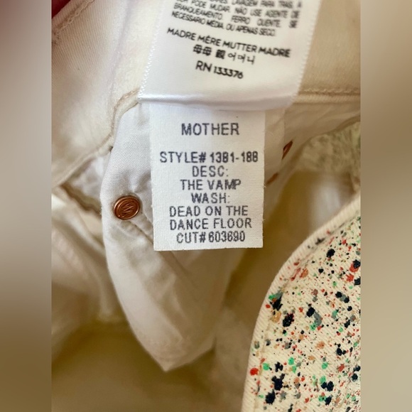 MOTHER Jeans Women’s 26 The Vamp Dead On The Dance Floor Ankle Slit Skinny - Picture 14 of 14